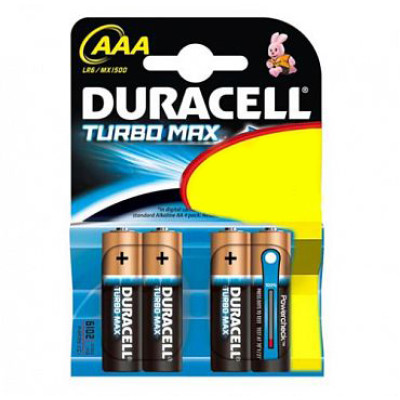 Батарейка AAA Duracell Turbo LR03/4-BL (Alkaline) (1шт.)