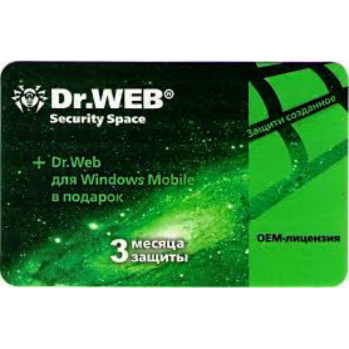 Dr.Web поповненя на 3 міс 1 пк card