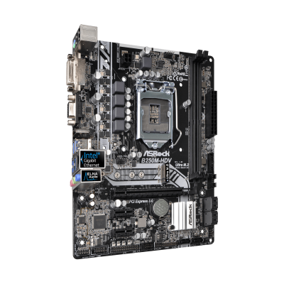 Материнська плата ASRock B250M-HDV (s1151, Intel B250, PCI-Ex16), 2 x DDR4 DIMM