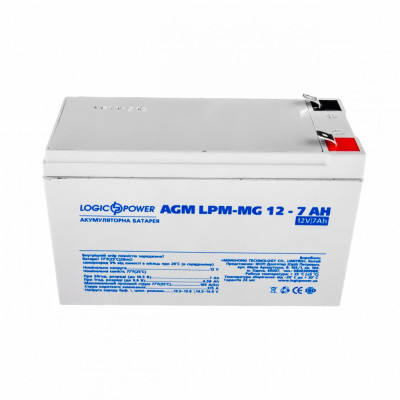 Акумулятор для ДБЖ LogicPower 12V-7A (LPM-MG 12-7AH)