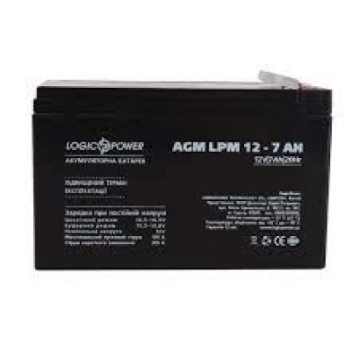 Акумулятор для ДБЖ LogicPower 12V-7A (AGM LPM 12-7AH)