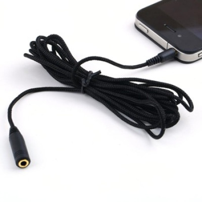 Кабель аудио 3 м (подовжувач) GOLD Stereo (YT-AUXCCA(M)/(F)-3.0-B)