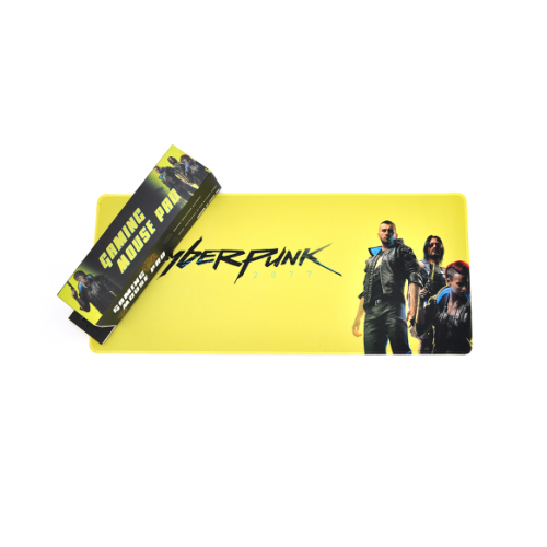 Килимок для мишки Cyberpunk Label 300*700мм, 3мм, прошитий, Yellow, Пакет