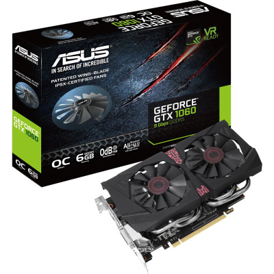 Відеоадаптер GTX1060 6144Mb GDDR5 192bit Asus (GTX1060-O6G-9GBPS) (1594/9100) (DVI, 2 x HDMI, 2 x DisplayPort)