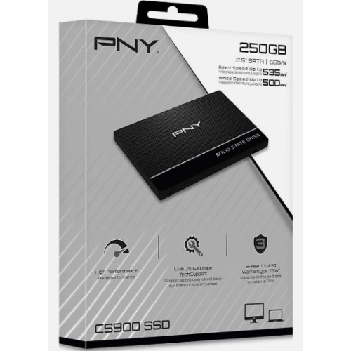 Накопичувач 2.5'' SSD 500GB PNY CS900 3D TLC 550/500MB/s (SSD7CS900-500-RB)