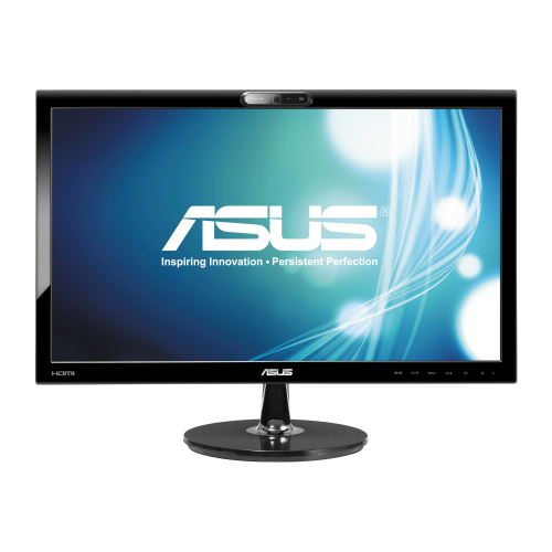 21.5" Монітор Asus VK228H, TN+Film Матовое (1920x1080, 16:9, 2 мс, DVI, HDMI, VGA), вбудовані динаміки 2 х 1 Вт, вбудована веб-камера 1 Мп