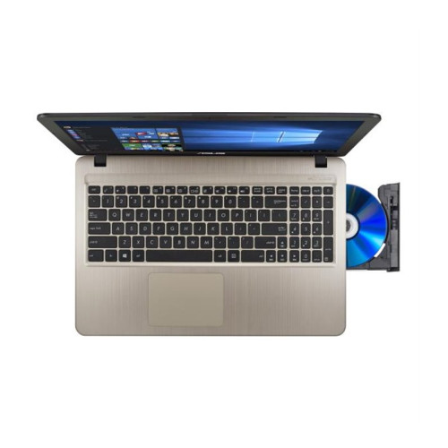 Ноутбук Asus VivoBook X541N (X541NA-GQ209T) 15.6" (1366x768) HD, глянцевый, Intel Pentium N4200 (1.1 - 2.5 ГГц), RAM 4 ГБ, HDD 500 ГБ, Intel HD Graphics 500, DVD-RW, LAN, Wi-Fi, Bluetooth, веб-камера, Windows 10