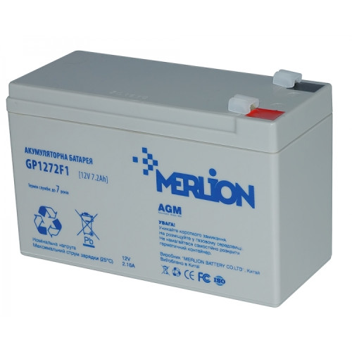 Акумулятор для ДБЖ MERLION AGM 12-7, 12V 7Ah (GP1270F2) (150 x 65 x 95)