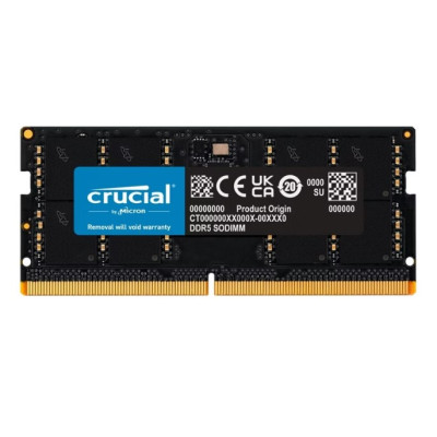 Модуль пам'яті SoDDR 5 32GB 4800 MHz 1.2v Crucial C40 (CT32G48C40S5)