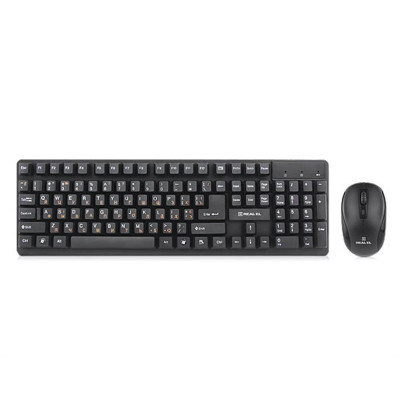 Клавіатура REAL-EL Standard 550 Kit, Black, Wireless USB (EL123100024)