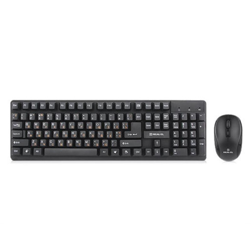 Клавіатура REAL-EL Standard 550 Kit, Black, Wireless USB (EL123100024)