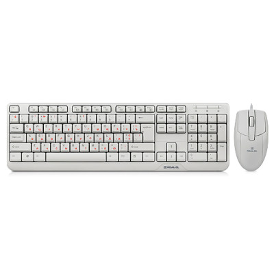 Клавіатура REAL-EL Standard 505 Kit, White, USB (EL123100017)