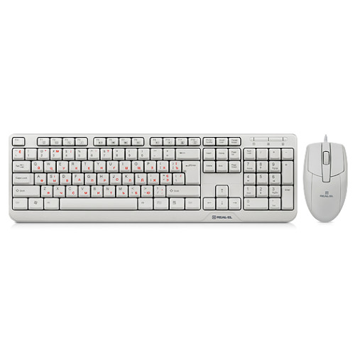 Клавіатура REAL-EL Standard 505 Kit, White, USB (EL123100017)