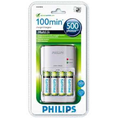 Зарядний пристрій Philips MultiLife SCB1205NB (+4*R6/2450+4*R03/900)