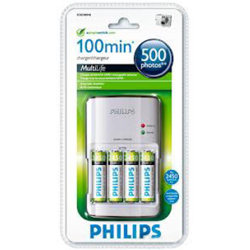 Зарядний пристрій Philips MultiLife SCB1205NB (+4*R6/2450+4*R03/900)