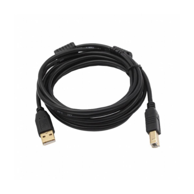 Кабель для принтера USB 2.0 AM/BM 1.0 m, 1 феррит, чорний, Пакет Q500 (YT-AM/BM-1.0BNF)