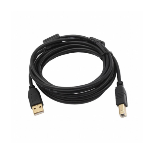 Кабель для принтера USB 2.0 AM/BM 1.0 m, 1 феррит, чорний, Пакет Q500 (YT-AM/BM-1.0BNF)