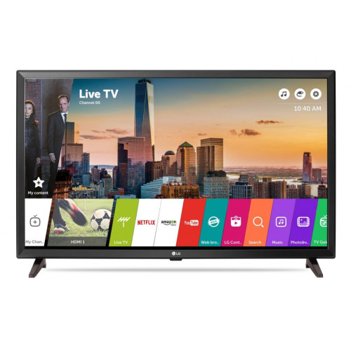 Телевизор LG 32'' 32LJ610V , 1920x1080, 1080p Full HD, PAL, SECAM, 50 Гц, мощность звука 20 Вт, HDMI x3, Ethernet, Wi-Fi, Smart TV, DVB-T2, DVB-C, DVB-S2