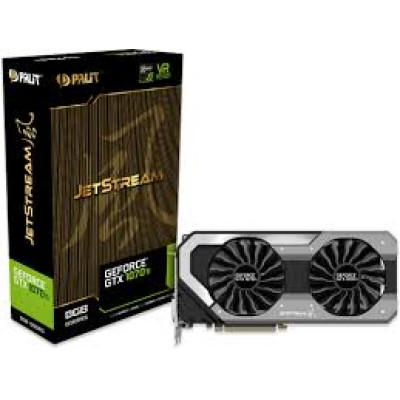 Відеоадаптер GTX1070 Ti 8196Mb GDDR5 256bit Palit JetStream (NE5107T015P2-1041J) (1607/8000) (DVI, HDMI, 3 x DisplayPort)