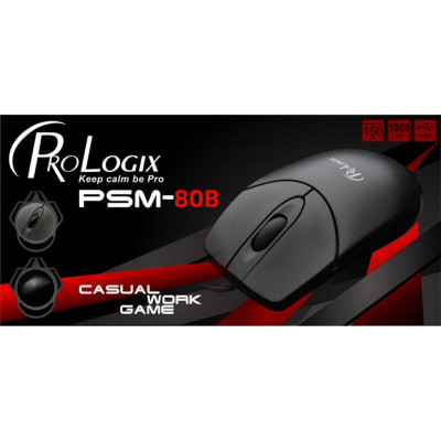 Мишка ProLogix PSM-80B USB Black