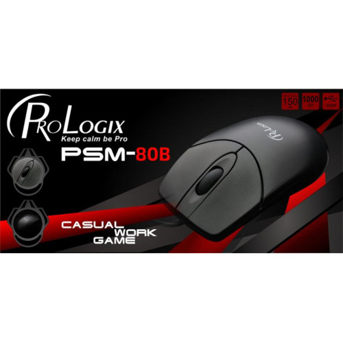 Мишка ProLogix PSM-80B USB Black