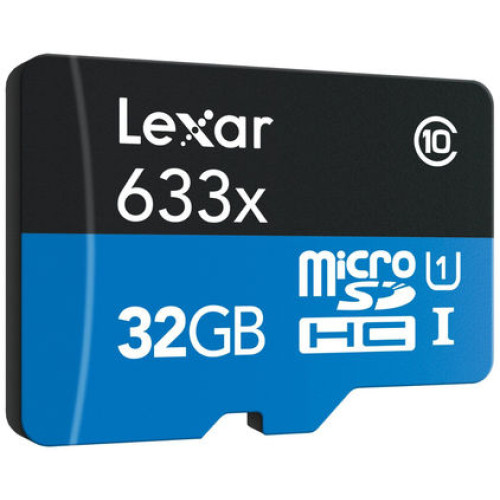 Флеш память MicroSD 32GB Lexar 633x + SD (Class 10) (LSDMI32GBBEU633A)