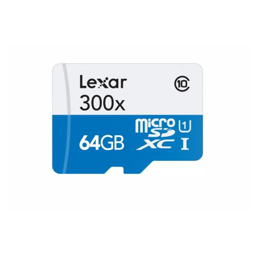 Флеш память MicroSD 64GB Lexar 300x (Class 10) (LSDMI64GBBEU300)