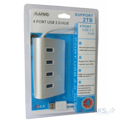 Контролер USB Hub, 4 порта, Maiwo (KH001) USB 3.0