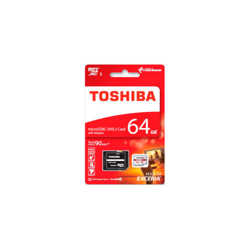 Флеш память MicroSD 64GB Toshiba M302 (Class 10) SD Adapte (THN-M302R640EA)