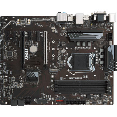 Материнська плата MSI Z370-A PRO (s1151, Intel Z370, PCI-Ex16), 4 x DDR4 DIMM, RAID 0, 1, 5, 10, 1 x PCI-E 3.0 x16, 1 x PCI-E 3.0 x16 (x4), 4 x PCI-E 3.0 x1