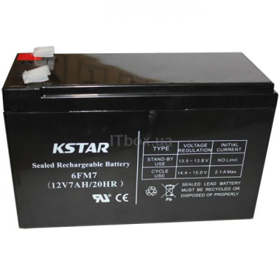 Акумулятор для ДБЖ KSTAR 12-7.0 (12V/7A/h)