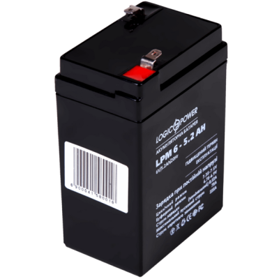 Акумулятор для ДБЖ LogicPower 6V-5.2A (LPM 6-5.2 AH)
