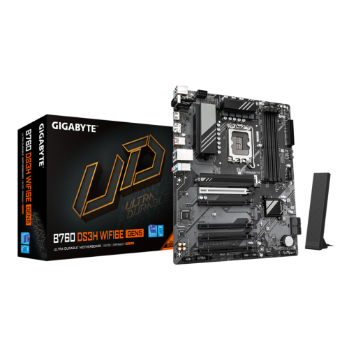Материнська плата Gigabyte B760 DS3H WF6E GEN5 (s1700, Intel B760, PCI-E 5.0x16, 4xDDR5, 2x M.2)