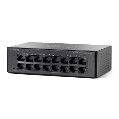 Комутатор Switch 16 Port SB Cisco SF100D-16, 10/100 