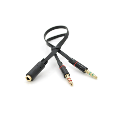 Перехідник 3,5 мм jack 4 пін - 2 х 3.5мм jack Voltronic (DPN-R2M-1F/KBc)