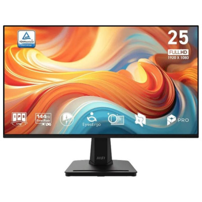 24.5" Монітор MSI PRO MP251 E14L (FHD, IPS, 144Hz, 300 кд/м2, 1мс, контраст 1500:1, HDMI, VGA)
