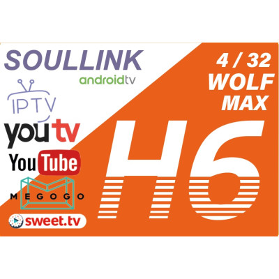 Медіаплеєр Soullink H6 Wolf Max 4Gb + 32Gb, Android 12.0, Wi-Fi 2.4G/5G