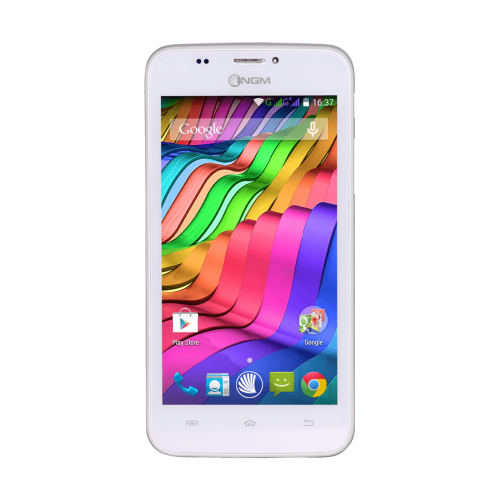 Мобильный телефон NGM Dynamic Life, 4.5" (480×854) TFT, Mediatek MT6582 (1.2GHz), 1GB, 8GB, 8 Mp, 3.2 Mp, 1800 mAh, Android™ 4.2, Dual SIM, White
