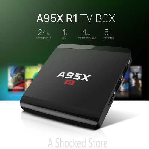 Медиаплеер NexBox A95X R1, Rockchip RK3229 (1.5 GHz), 1GB DDR3 RAM, 8GB Flash ROM, Mali-400MP2, SD/SDHC/MMC, 4K*2K Super HD video, IEEE 802.11b/g/n, Android 5.1