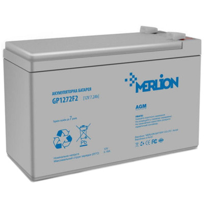 Акумулятор для ДБЖ MERLION AGM 12-7, 12V 7Ah (GP1272F2)