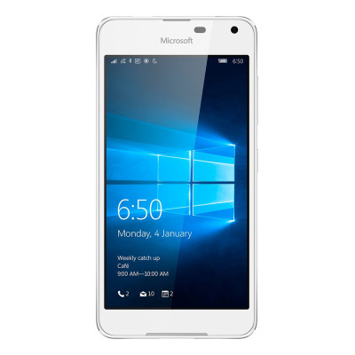 Мобильный телефон Microsoft Lumia 650 Silver, 5", OLED, (1280x720), Qualcomm Snapdragon 212 (1.3 ГГц), RAM 1 ГБ, 16 ГБ встроенной памяти + microSD (до 200 ГБ), основная камера: 8 Мп, фронтальная камера: 5 Мп, 3G, LTE, GPS, Nano-SIM, Windows 10 Mobile