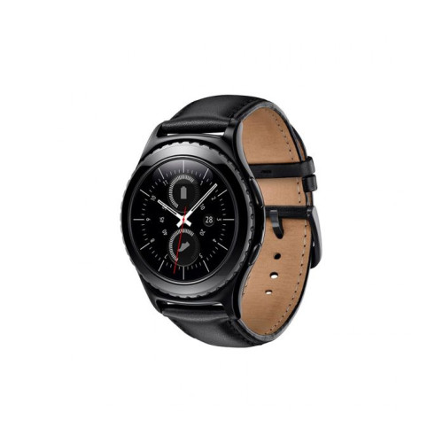 Смарт-часы Samsung Gear S2 Classic, 1.2" Super AMOLED, сенсорный (360 x 360), часофон, двухъядерный процессор (1 ГГц), 512 МБ оперативной памяти, 4 ГБ встроенной памяти, Bluetooth 4.1, Wi-Fi b/g/n, GPS, Tizen OС, 39.9 x 43.6 x 11.4 мм, черный