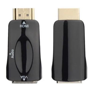 Перехідник HDMI - VGA с аудио (YT-C-HDMI(M)/VGA(F)+AUX-B) (U-991 black)
