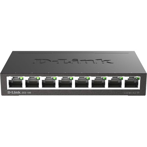 Комутатор Switch 8 Port D-Link DGS-108 (10/100/1000 Base)