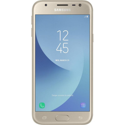 Мобильный телефон Samsung Galaxy J3 2016 DUOS Gold, 5", PLS, (1280x720), Spreadtrum SC8830 (1.3 ГГц), RAM 1.5 ГБ, 8 ГБ встроенной памяти, основная камера: 8 Мп, фронтальная камера: 5 Мп, 3G, LTE, GPS, GLONASS, поддержка 2x SIM-карт (Nano-SIM), Androi