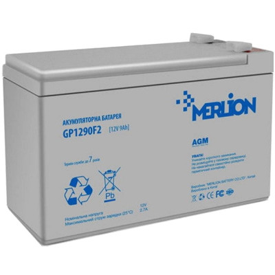 Акумулятор для ДБЖ MERLION AGM 12-9, 12V 9Ah (GP1290F2) (150 x 65 x 95)