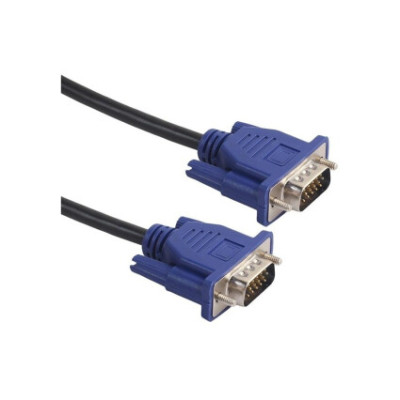 Кабель для монітора VGA - VGA 10m, (тато-тато), Merlion чорний, Пакет 1 феррит (YT-VGA(M)/(M)3+2-10m)