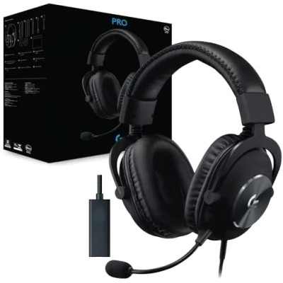 Наушники Logitech PRO X Gaming Headset BLACK mini jack\USB (981-000818)