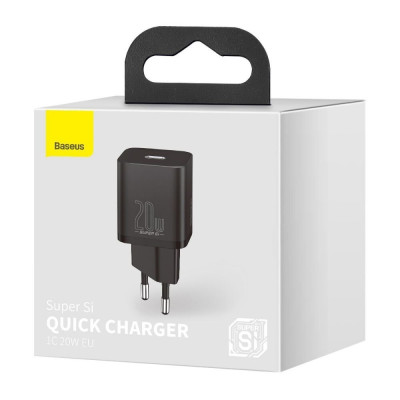 Зарядний пристрій BASEUS Super Si 20W (CCSUP-B01), Black