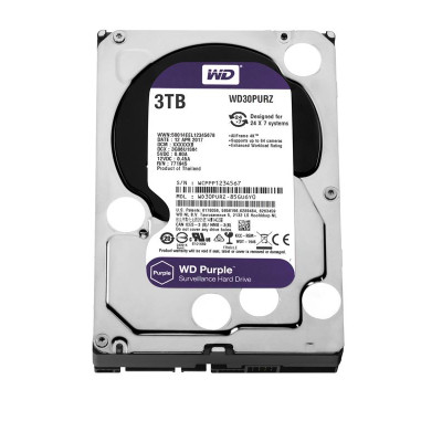 Жорсткий диск HDD 3TB 5400 WD. SATA III. 64 MB. Purple (WD30PURX)
